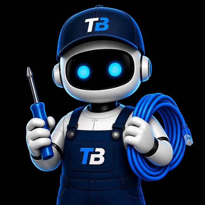 TECHBOT, nuestro asistente robótico de ojos cian